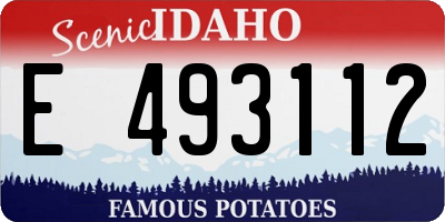 ID license plate E493112