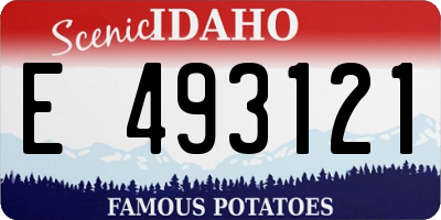 ID license plate E493121