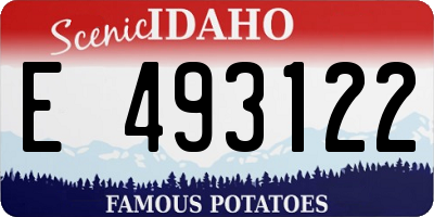 ID license plate E493122