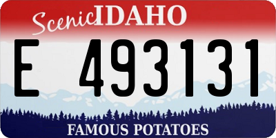 ID license plate E493131