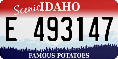 ID license plate E493147