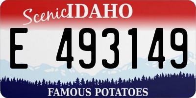 ID license plate E493149