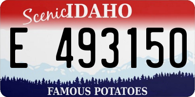 ID license plate E493150