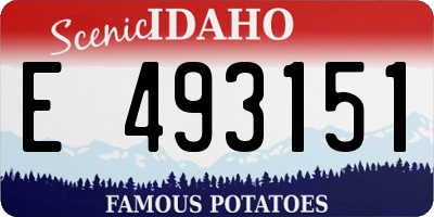 ID license plate E493151