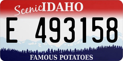ID license plate E493158