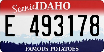 ID license plate E493178