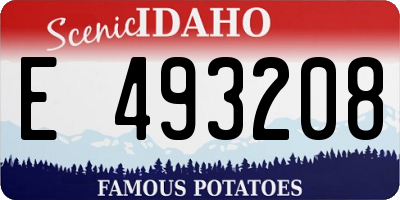 ID license plate E493208