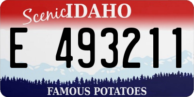 ID license plate E493211