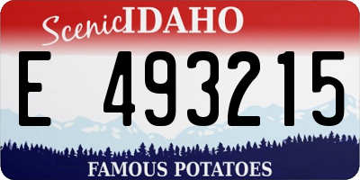 ID license plate E493215