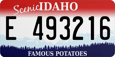 ID license plate E493216