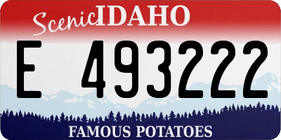 ID license plate E493222