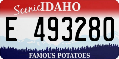 ID license plate E493280