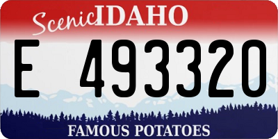 ID license plate E493320