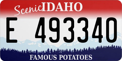 ID license plate E493340
