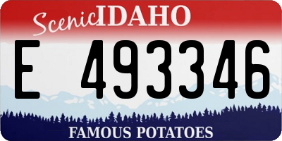 ID license plate E493346