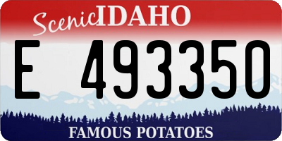 ID license plate E493350