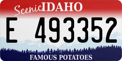 ID license plate E493352