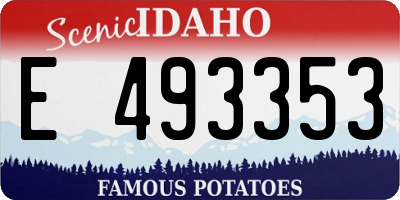 ID license plate E493353