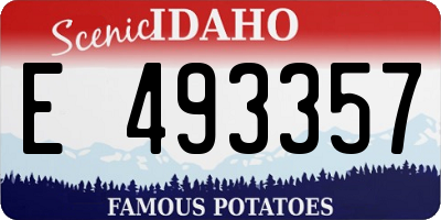 ID license plate E493357
