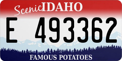 ID license plate E493362