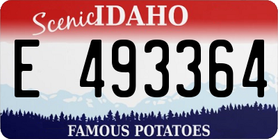 ID license plate E493364