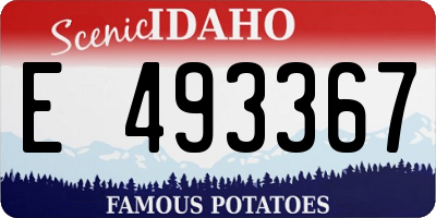 ID license plate E493367