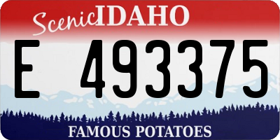 ID license plate E493375