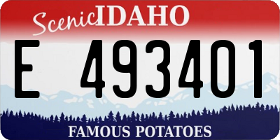 ID license plate E493401