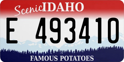 ID license plate E493410