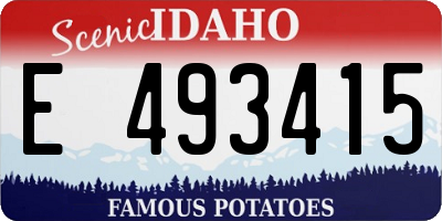 ID license plate E493415