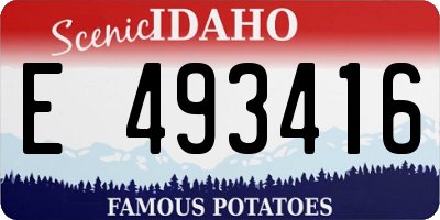 ID license plate E493416