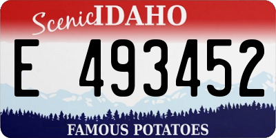 ID license plate E493452