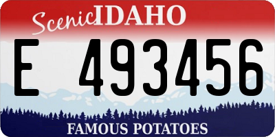 ID license plate E493456