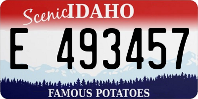 ID license plate E493457