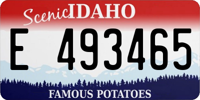 ID license plate E493465