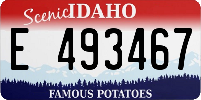 ID license plate E493467