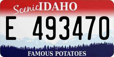 ID license plate E493470