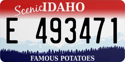 ID license plate E493471
