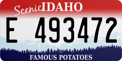 ID license plate E493472