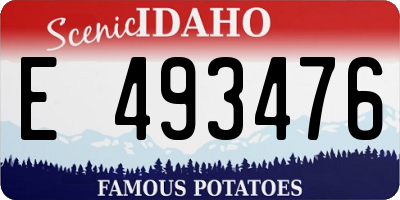 ID license plate E493476