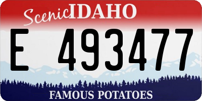 ID license plate E493477