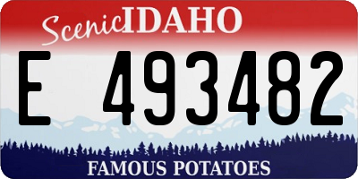 ID license plate E493482