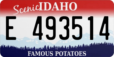 ID license plate E493514