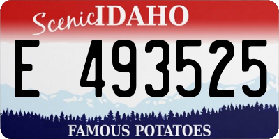 ID license plate E493525