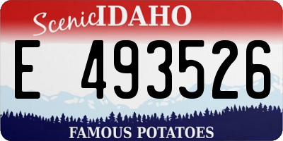 ID license plate E493526