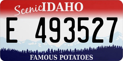 ID license plate E493527