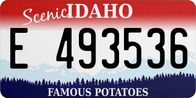 ID license plate E493536