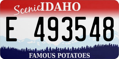 ID license plate E493548