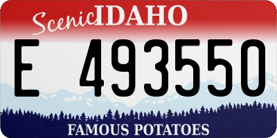 ID license plate E493550