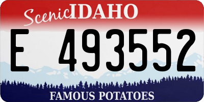 ID license plate E493552